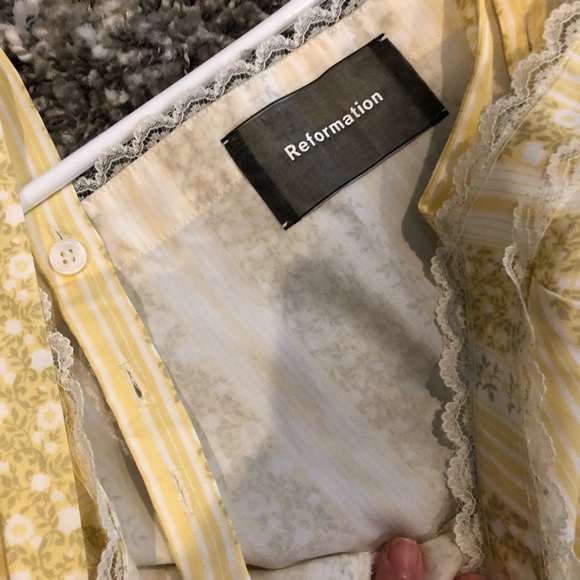 👗NWOT Reformation Sandalwood Dress in Clara Yellow Size 4 - Picture 6 of 12